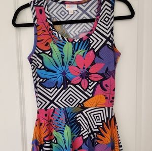 LuLaRoe tropical Nikki Dress Size XS